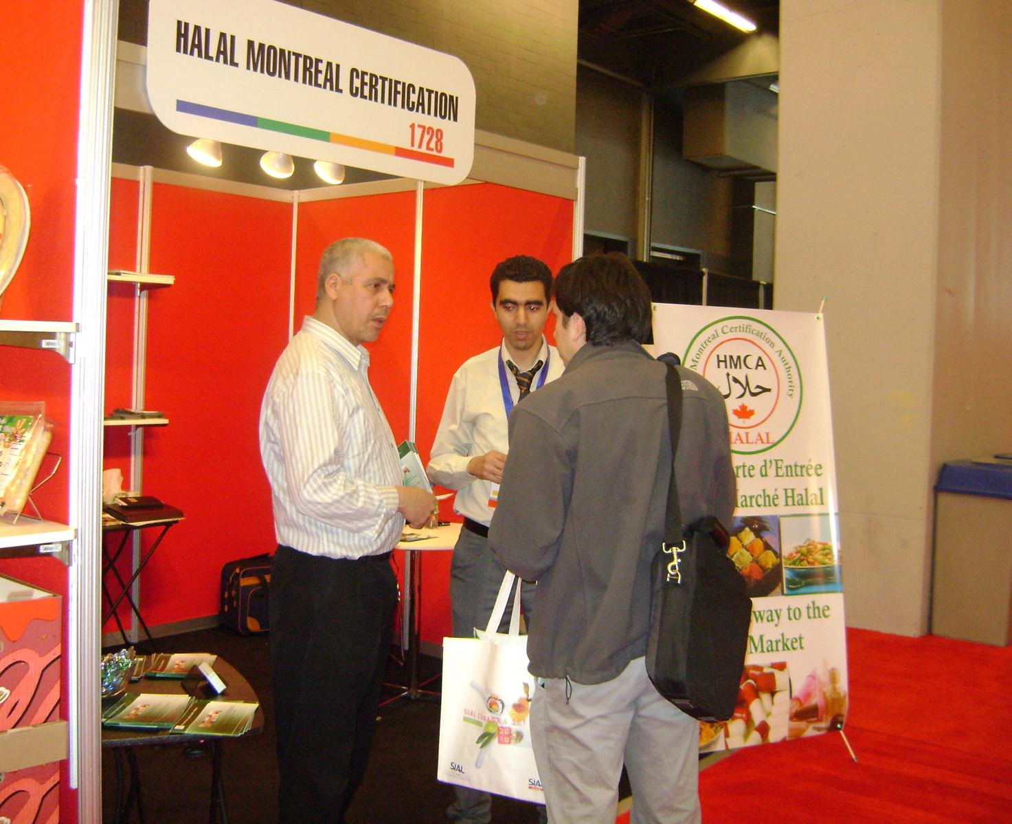 timeline-HMCA Staff at SIAL Trade Show In Montreal 2014 (Hajj Taibi Baaja CEO & Auditor Chakib)